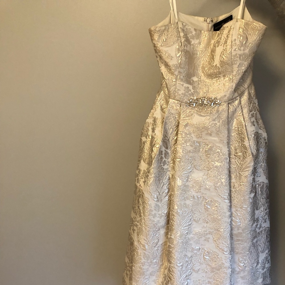 Betsy Adam prom dress ivory